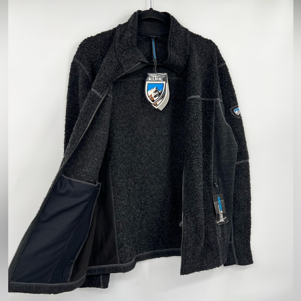 🆕 NWT KÜHL Naturafleece FZ Fleece Jacket Wool Blend Zip Closure Pockets Sz Large - Picture 6 of 14